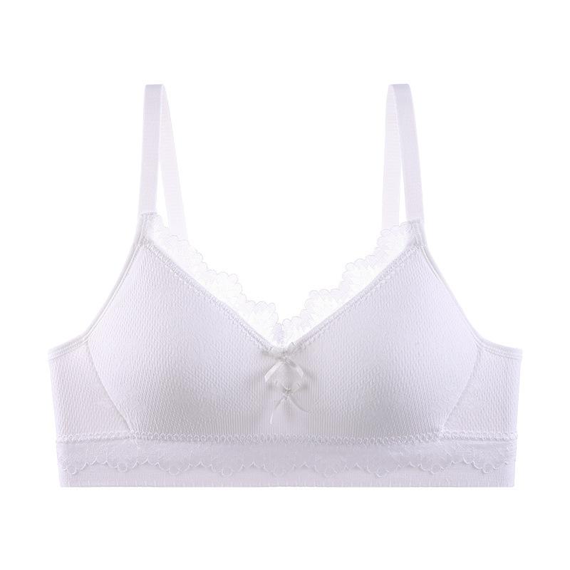 Japanese Lace Lingerie for Girls Junior High School Students Without Steel Hoop Bras High School Students Thin Cup Developmental Bras