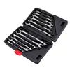 12PCS/Set Multifunctional Wrench Fixed Ratchet Quick Wrench Set Hardware Kit 72 Teeth 180 Degree Rotation