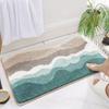 Modern Minimalist Cashmere Skin-friendly Floor Mat, Comfortable and Soft Non-slip Bathroom Floor Mat for Shower Rooms