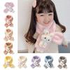 Girls Winter Warm Thicken Scarfs Cartoon Bunny Shape Faux Fur Plush Cross Collar Scarf Shawl Lovely Warm Soft Scarf