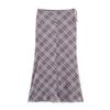 TAOP&ZA Women's Retro Lace-up Plaid Midi Skirt - Spring 2026 Arrival