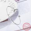 925 Sterling Silver Moon Star Adjustable Bracelet Moissanite Cuff Bangles For Women Fine Jewelry