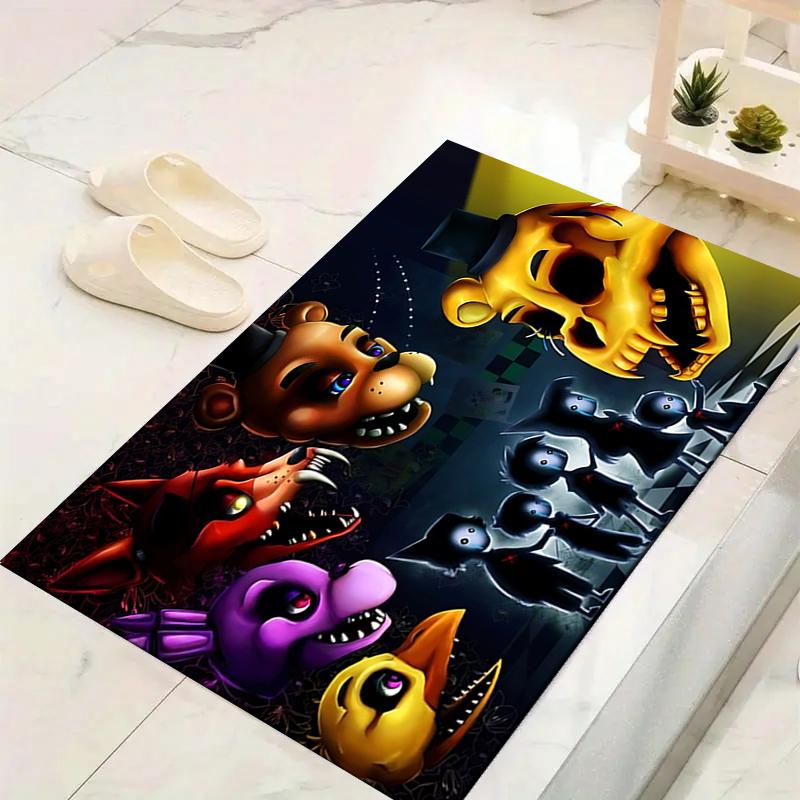 1 Pièce Tapis Horreur Five Nights Freddy'S, Tapis de Bureau Intérieur Extérieur Paillasson, Antidérapant, Confortable, Salon, Noël Halloween, Cadeau de Noël Y157