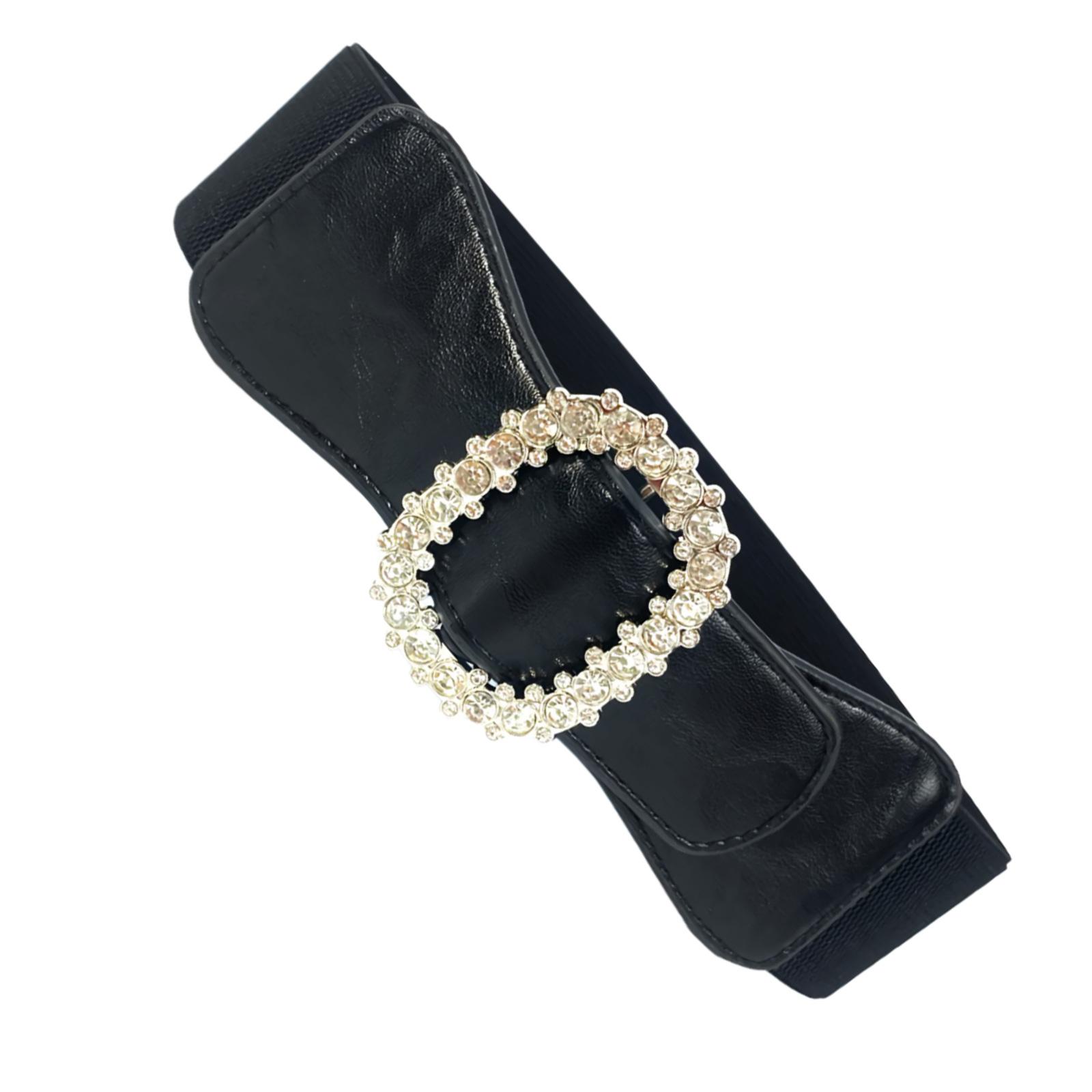 

Fashion Sequins Wide Waistband Personality Waistband Casual Wear Styles Belt for Enhancing Outfits чёрный