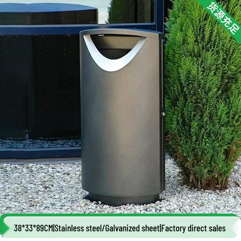 Stainless Steel Outdoor Trash Can for Parks and Commercial Areas