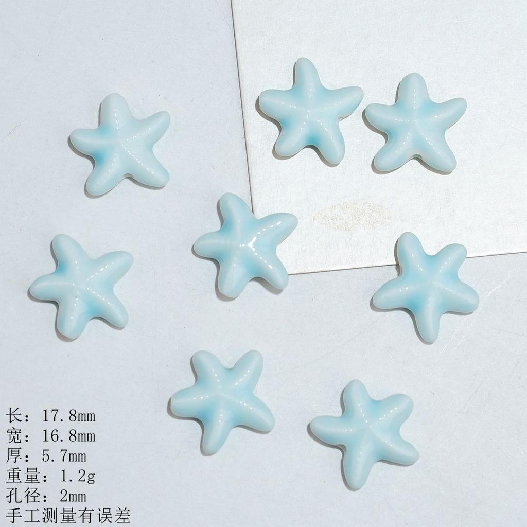 Starfish loose beads marine ceramic necklace bracelet beaded DIY creative handmade material accessories