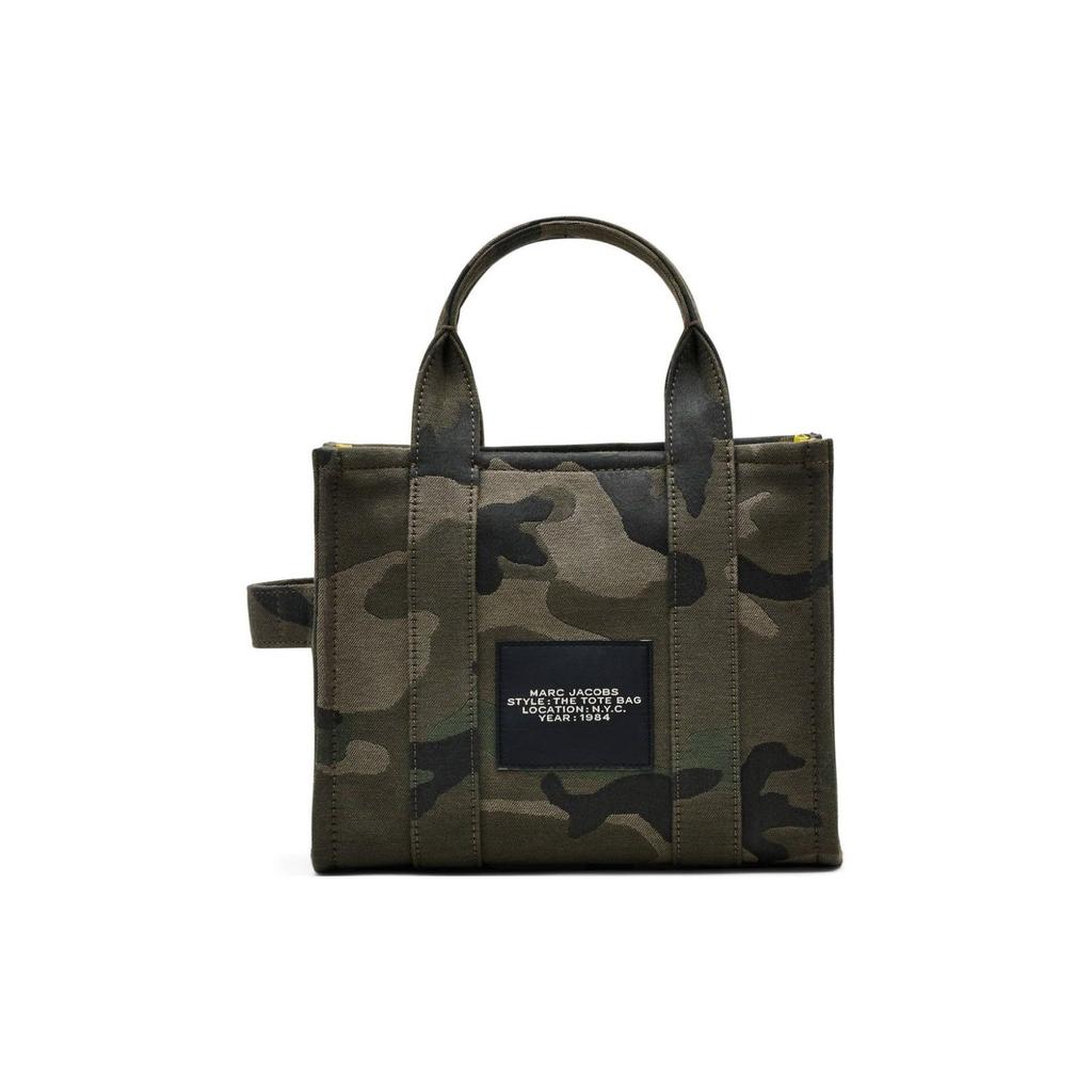 Marc Jacobs Camouflage Pattern Logo Embroidered Canvas Tote Bag Women tote bags Army-Green 2S4HTT003H03C304