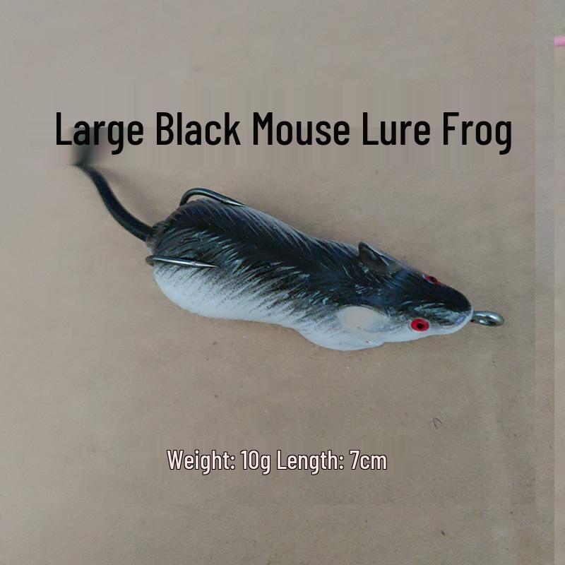 Lei Frog Mouse Black Fish Bionic Soft Lure: No Modification Needed, Freshwater Artificial Bait