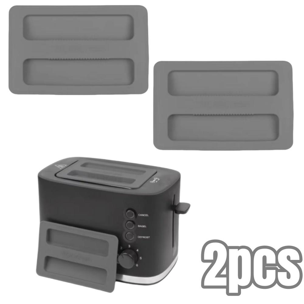 1/2pcs Toaster Dustproof Cover BPA-Free Food-Safe Silicone Toasters Protector Lid for Blocks Dirt Bugs Pet Hair Kitchen Gadgets