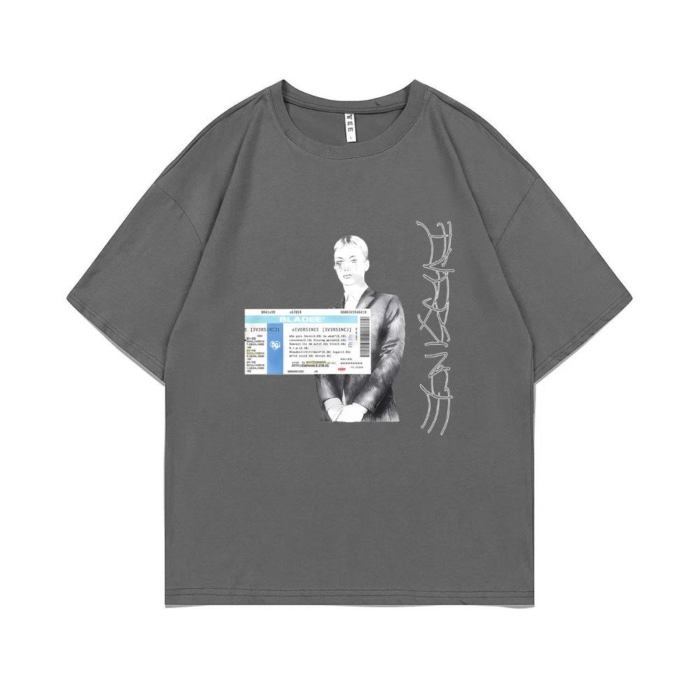Rapper Bladee Eversince Tshirt Drain Gang T-shirt Men's Fashion Hip Hop Short Sleeve Male Casual Oversized Streetwear T Shirts