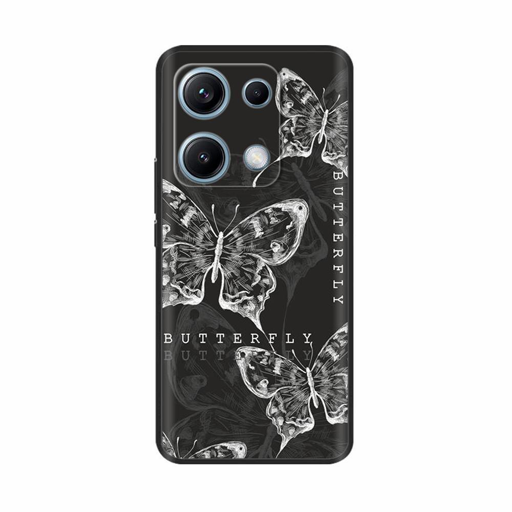 Xiaomi Redmi Note 14s Kılıfı Note14s Çiçekli Telefon Kılıfı Yumuşak İnce TPU Silikon Hafif Kapak Xiaomi Redmi Note 14s İçin