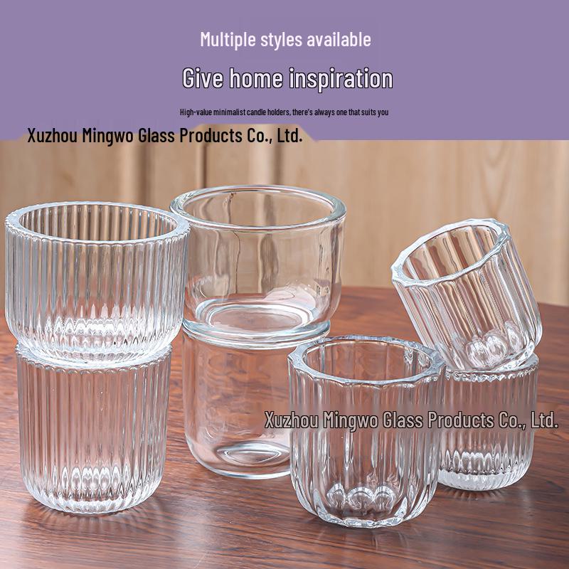 European Style Thick-Walled Crystal Glass Candle Holder for Aromatherapy and DIY Candles