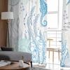 Marine Coral Seahorse Conch Window Tulle Curtains for Living Room Bedroom Hotel Luxury Decoration Sheer Curtains
