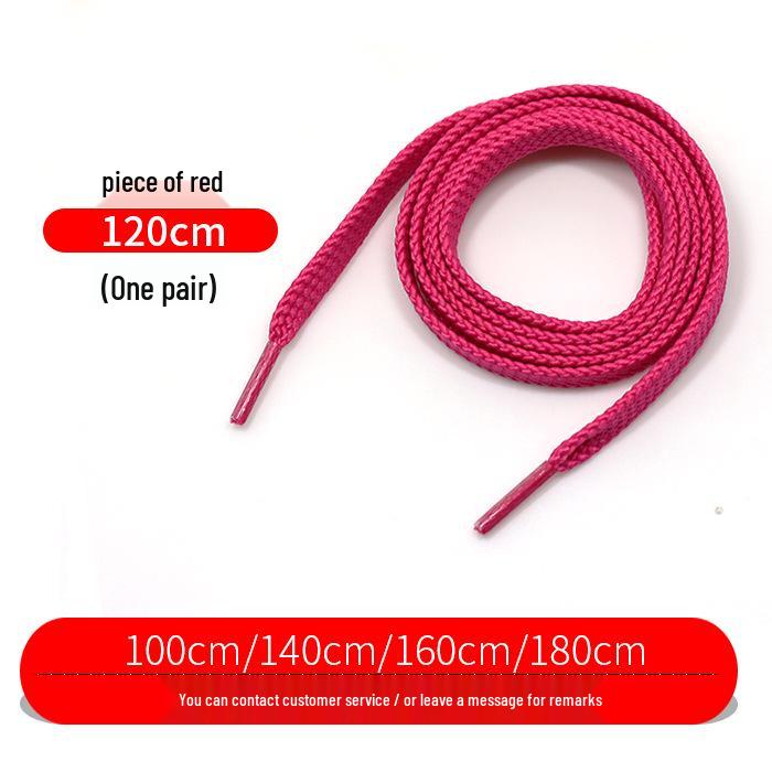Flat Thickened Sneaker Laces for Casual and Basketball Shoes - In Black, White, and Colorful Designs