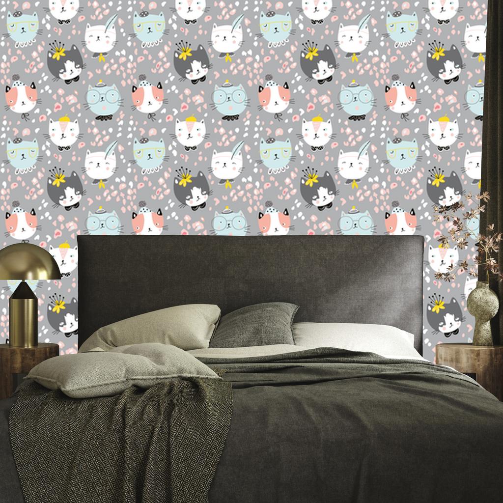 Colorful Kittens Wallpaper for Living Room and Bedroom 50x1000