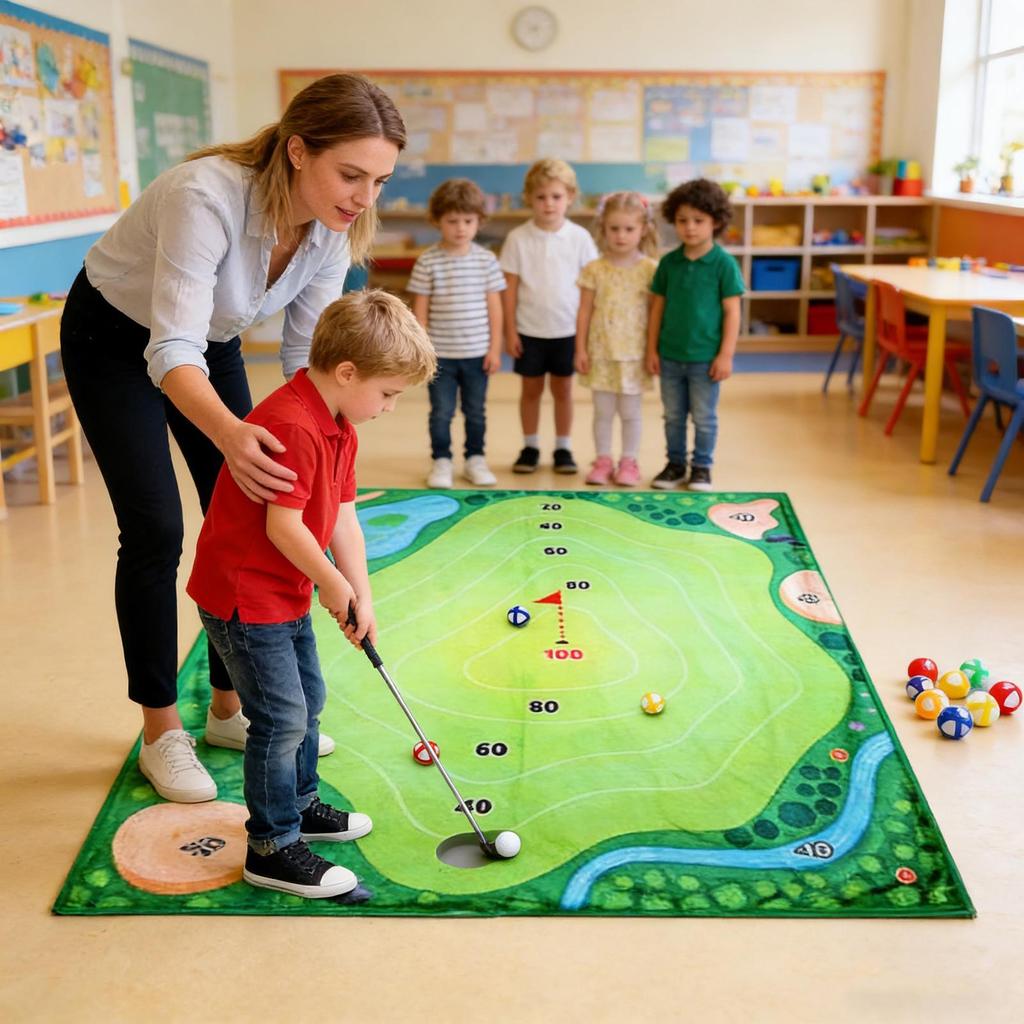 Golf Hitting Mat Sports Practice Equipment Replaceable Golf Training Mat For Beginners Kids Indoor Outdoor Courtyard Home