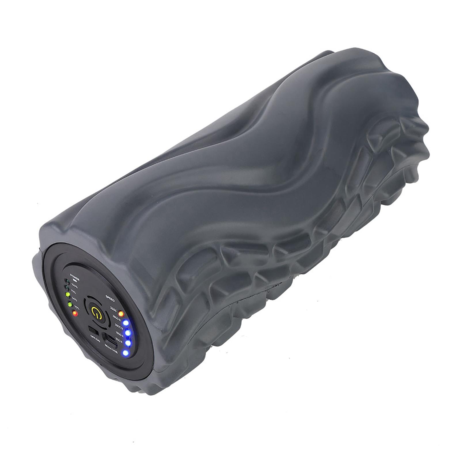 

Electric Yoga Foam Roller Muscle Pain Fatigue Relief Fitness Massage Column(Dark Gray USB Type)