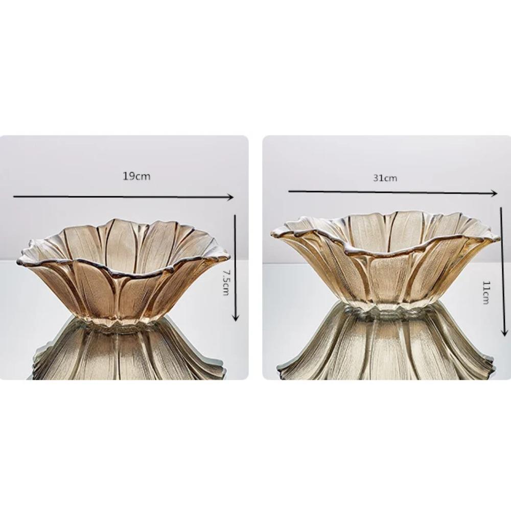 Szklany Kryształowy Talerz na Owoce Salon Stolik Kawowy Dekoracja Jadalni Domowy Talerz na Przekąski Suszone Owoce Ozdoby na Biurko