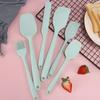 6-delat set med silikonspatlar Livsmedelsgodkända Non-Stick Värmebeständiga Spatlar Vändare Gräddblandningssked för Matlagning Bakverktyg