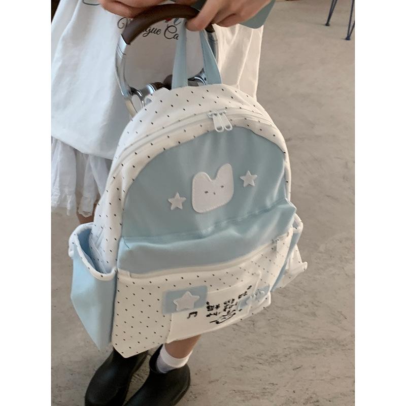 Polka Dot Cute Cartoon Student Schoolbag Female 2025 New Fashion Casual Backpack Versatile Large Capacity Backpack