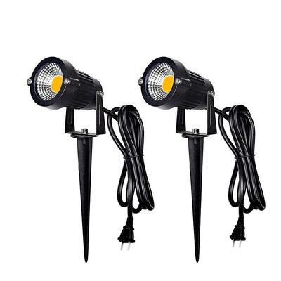 Luzes de Jardim LED Herimo 5W Branco Quente, 3000K, Holofotes 400LM, Iluminação de Jardim à Prova d'Água IP65, Cabo de Alimentação de 3M, Rotativo para Cima/Baixo/Esquerda/Direita, Paisag