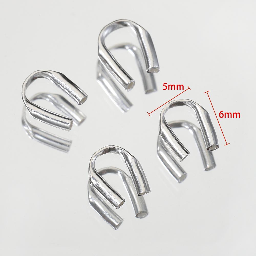 

5-10pcs 925 Sterling Silver U Shape Wire Protectors Wire Guard Guardian Loops Clasps Fastener for Jewelry Making DIY Accessories 5 Piece