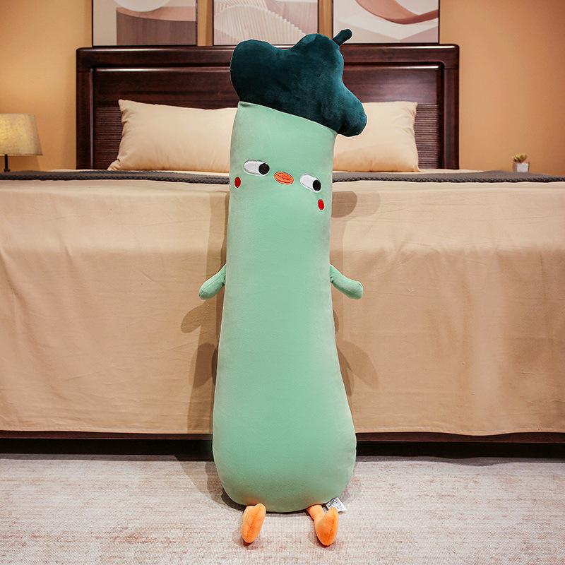 Cartoon Soft Yellow Chick Long Pillow Plush Toy Doll Chick Doll Girl Soothing Puppet Doll