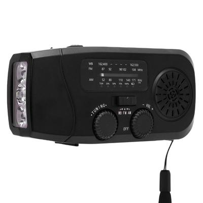 Solar Hand Crank Radio Solar Radio Battery AM FM WB Emergency Weather Radio with LED Flashlight for Outdoor Camping Hiking