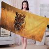 Tiger Pattern Big Microfiber Beach Towels Quick Dry Towel Sand Beach Towels Pool Towel For Travel Swim Pool Yoga