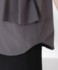 Nano Universe Front Flare Cape Collar Sleeveless F Women's Shirt, 023, Charcoal, 673-5121324