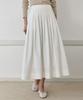 Artid Pleated Nylon Full Skirt_White