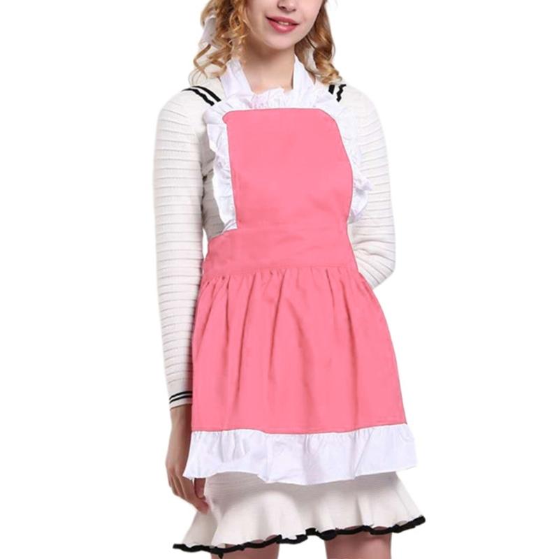 Women Kitchen Aprons Waitress Apron Retro Apron Cooking Aprons Ruffle Apron Maid Apron for Cooking Coffee Shop