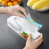 Food Saran Wrap Plastic Bags Reusable Kitchen Refrigerator Food Storage Transparent Ziplock Bag Freshproof Leakproof Storage Bag