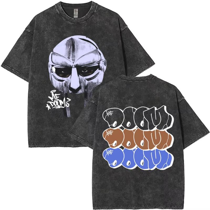 Washed Vintage Rapper Mf Doom Madvillainy The Illest Villains Graphic Tshirt Unisex Casual Oversized Tshirt Unisex Hip Hop Trend Tee M