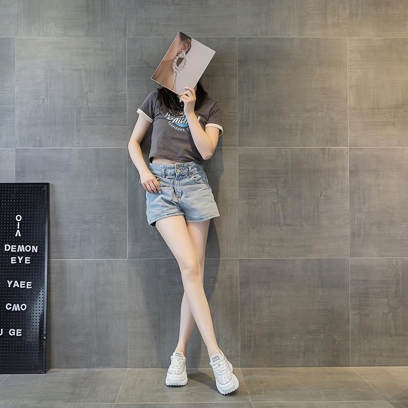 Breathable Mesh Rhinestone Thick-Soled White Dad Sneakers for Women