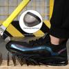 Fashion Guyisa New Safety Shoes Men Air Cushion Work Sneakers Steel Toe Puncture Proof Men's Work Safety Boots Male Protective Footwear