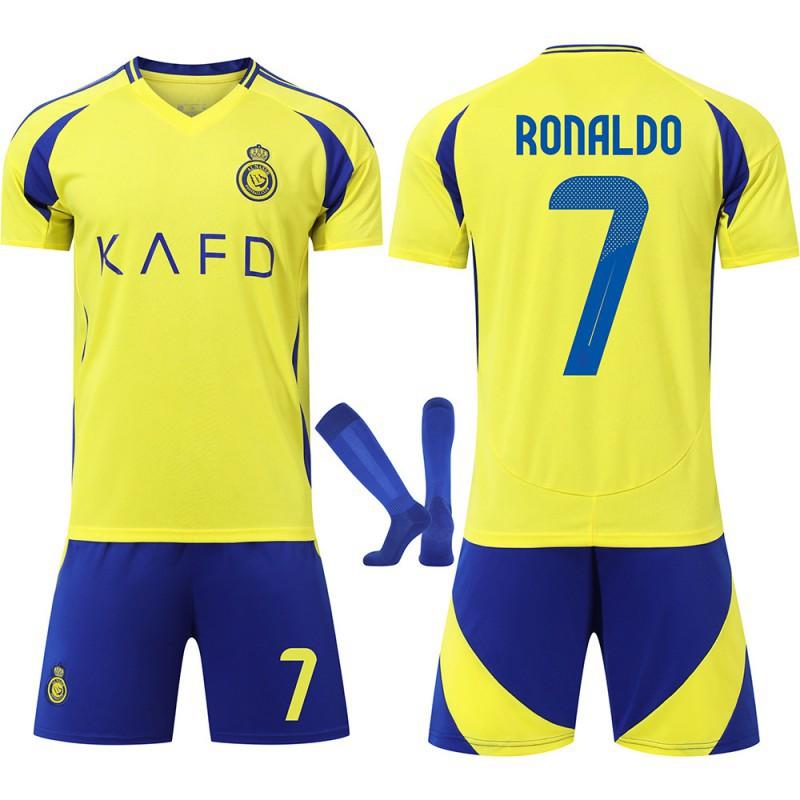 2425 Riyadh Victory Jersey No. 7 C Ronaldo 10 Manet Adult Children's Men's Women's Football Uniform Set New Edition