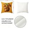 Embroidered Style Squirrel Floral Throw Pillow Covers Pattern Cushion Cover Suitable For Sofa Bedroom Car Pillow Cover