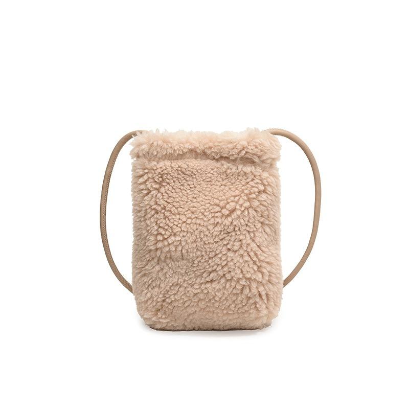 

Mobile phone bag women s autumn and winter new lamb wool mini parent-child messenger bag niche fashion shoulder bag fashion