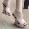 Fashion Super-high Heels Women's Slippers Sexy Heeled Sandals Woman Shoes 2025 Trend Summer Fad Wedges Slides Dress Open Toe Flip Flops