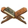 Wood Book Holder Display Stand Folding Religious Prayer Free Reading Stand with Intricate Carvings, Rehal for Religious Holy Books 30.48 Cm