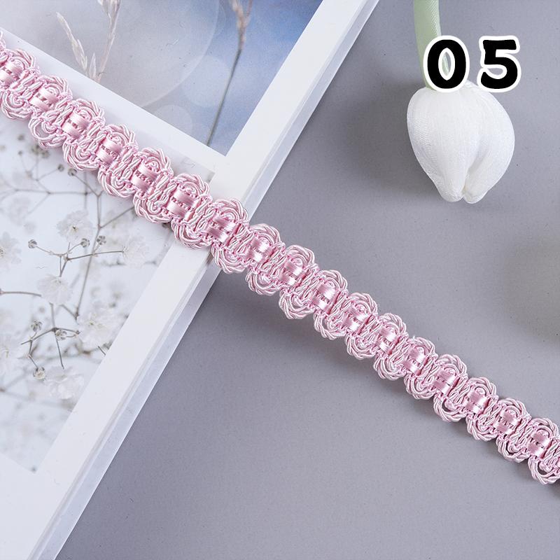 12 Meter Braided Lace Trim Fabric Fringe 1.5cm Width Lace Ribbon Apparel Curtain Diy Sewing Accessories Upholstery Decor Crafts