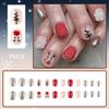 Full Cover Stick On Nail ABS Snowflakes Glittering Short Square Christmas Party Supplies Nail Art Decoration
