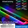 Ized Car Door Sill Light Threshold Lamp Projector Lamp Power Moving LED Welcome Plate Pedal Light Protect Car Doors