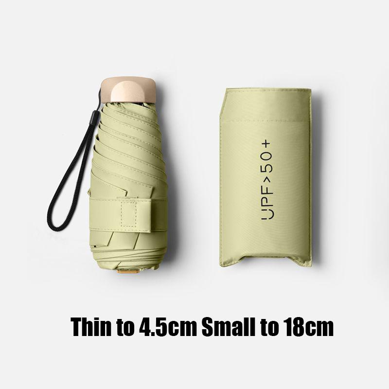 Outdoor Mini Sun Umbrella UV Protection Ultralight Folding Five-fold Umbrella Sunshade Umbrella For Daily Life