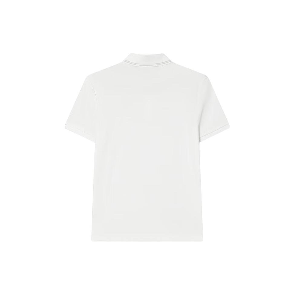 Fila Heritage Series Solid Color Casual Knit Short Sleeve Polo Shirt Men Polo Shirts Cloud-Mushroom-White F11M428109FWT