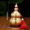 Gourd Ornament: Open-Top Chinese-Style Brass Feng Shui Gourd—Desktop Wealth-Bringing Carved Feng Shui Decorative Item