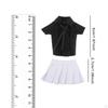 1/12 Weibliche Figur Kleidung ,Kompletter Anzug ,Kurzer Rock ,Hemd Krawatte Accessoires Handgemachtes Outfit Miniatur
