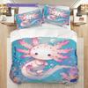 Salamander Pattern Bedding Quilt Set Quilt Cover Pillowcase Home Decoration Birthday Gift (1 * duvet cover + 2 * pillowcase, without core)
