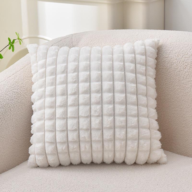Rabbit-haired Square Small Fragrant Style Pillowcase Sofa Office Pillowcase Plush Backrest Pillowcase Without Core